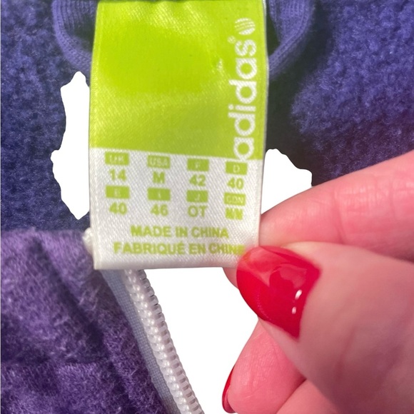 ADIDAS Hoodie – Purple Zip Front, Sz M, RN#88387, EUC - Picture 5 of 6